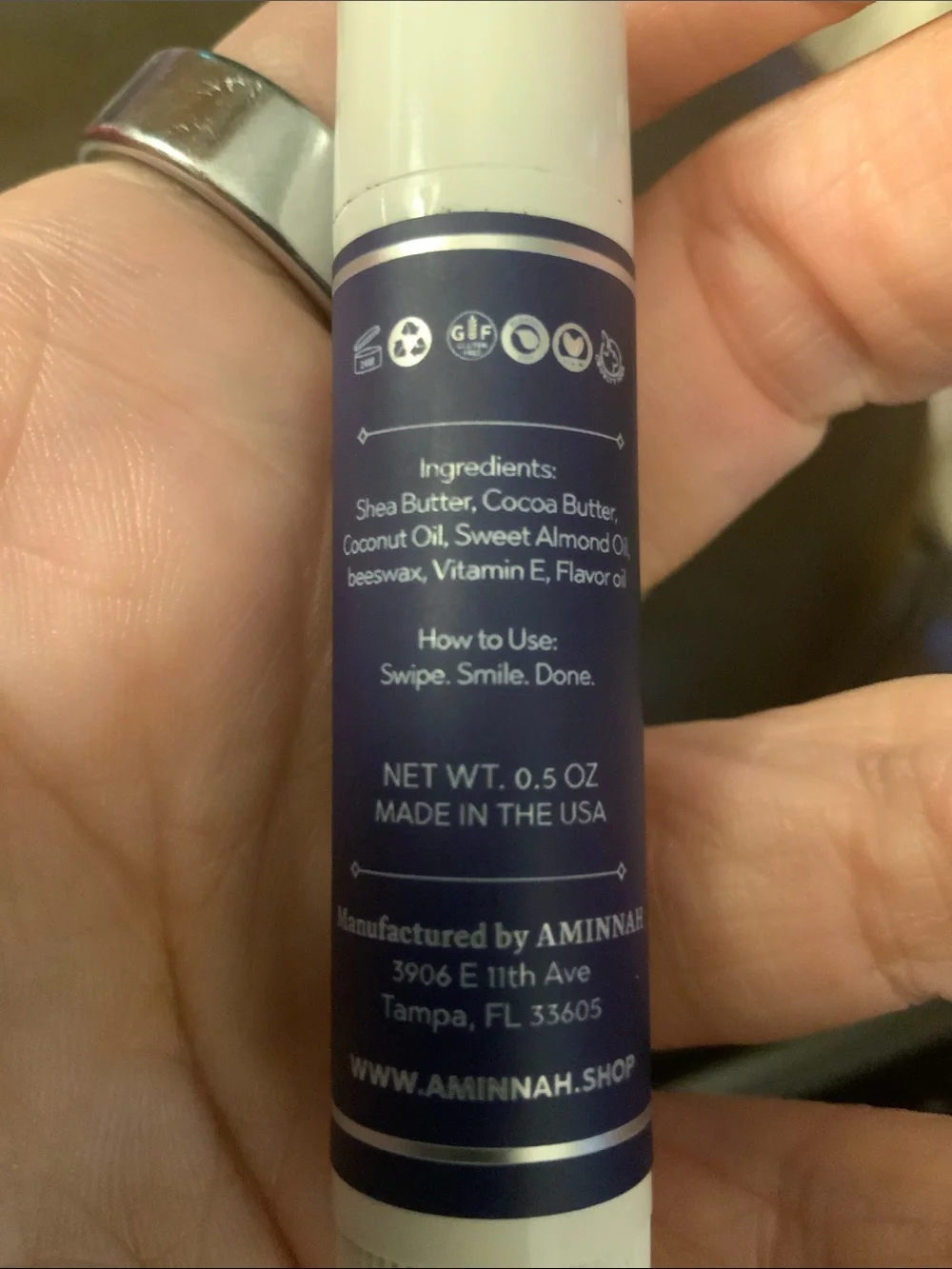 Aminnah Lip Fix Gentlemen Peppermint Lip Balm